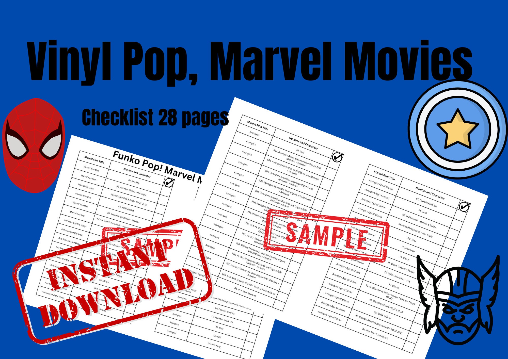 Marvel Legends Picture Checklist.pdf Marvel Movie Checklist 60 Photos - Moonagedaydream.film