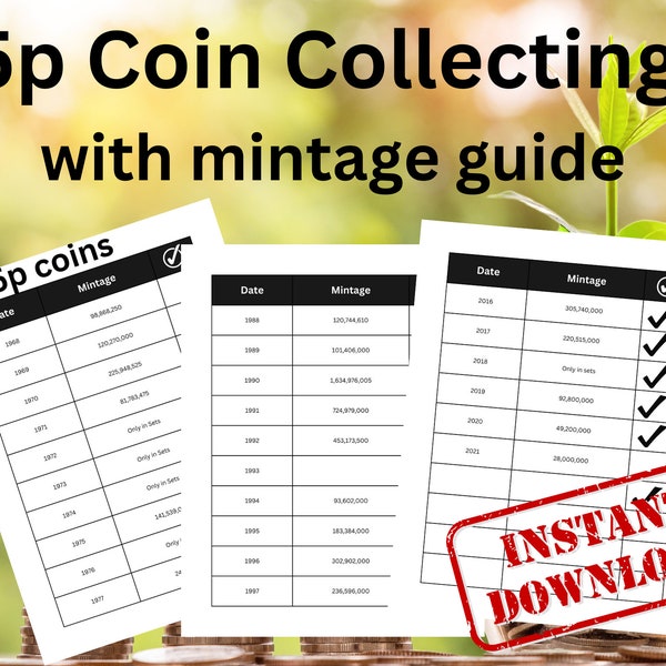 Coin Inventory Log Etsy