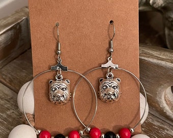 Bulldog Hoop Earrings