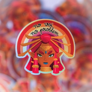 Zelda tears of the kingdom gerudo holographic sticker No voï no problem