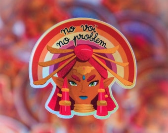 Zelda tears of the kingdom gerudo holographic sticker No voï no problem