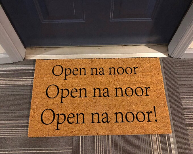 Open Na Noor! Doormat, Welcome Doormat, Custom Doormat, Housewarming Gift, Grandma Gift