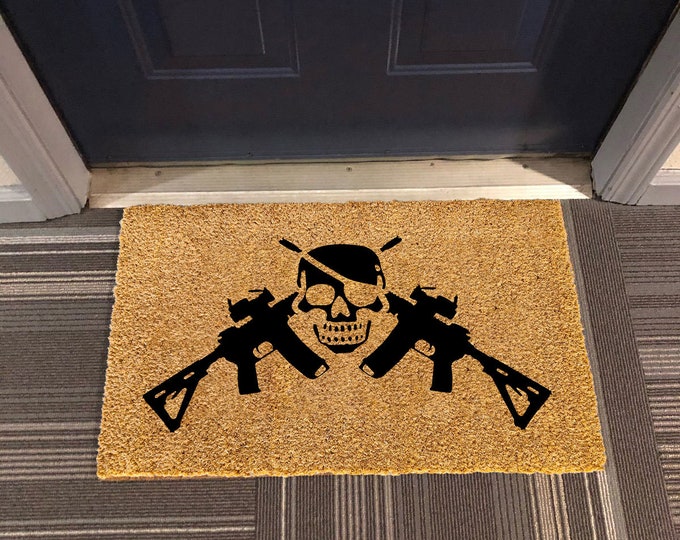 Helloween Doormat, Simple Welcome Mat, Housewarming Gift, Closing Gift, Everyday Doormat Neutral Decor