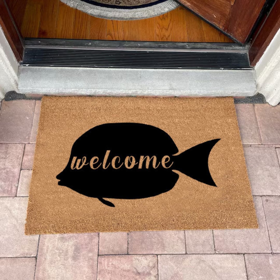 Fish Doormat, Coir Doormat, Custom Door Mat for Front Door