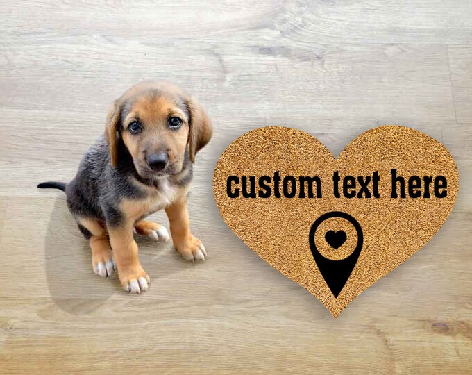 Custom Text Here Doormat, Personalized Custom Doormat, Personalized Gift, Painted Doormat For Housewarming Gift