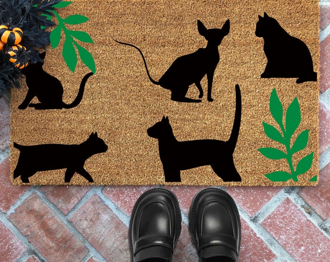 Hello Cat Doormat, Welcome Cat Door Mat, Funny Cat Doormat, Welcome Mat, Unique Birthday Present, Housewarming, Funny Gift