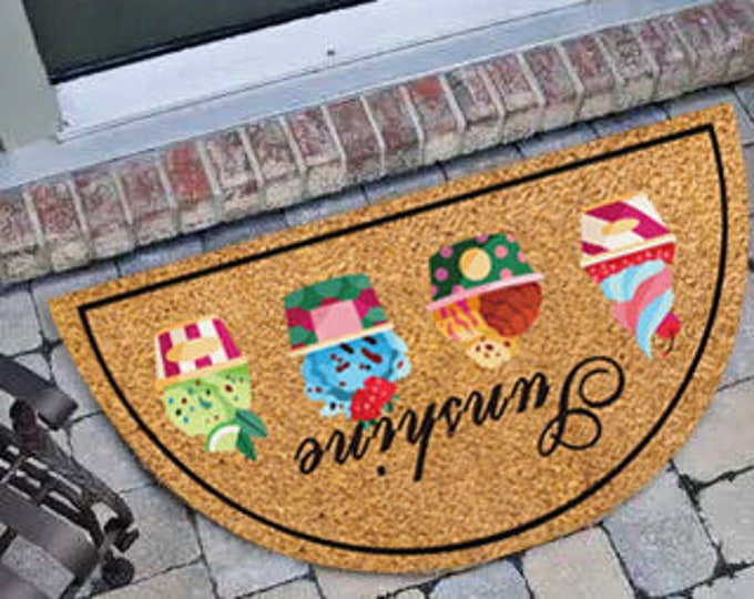 Sunshine Doormat, Painted Doormat For Housewarming Gift, Personalized Custom Doormat, Personalized Gift
