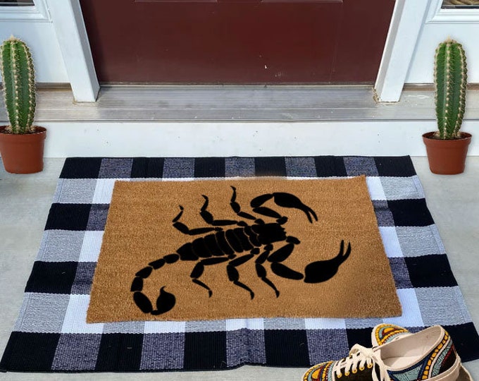 Big Scorpion Mat, Custom Door Mat For Front Door, Personalized Custom Doormat, Personalized Gift, Dog Lover Gift