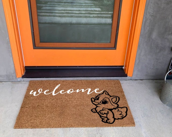 Welcome Doormat, Personalized Custom Doormat, Painted Doormat For Housewarming Gift, Custom Door Mat For Front Door, Welcome Mat