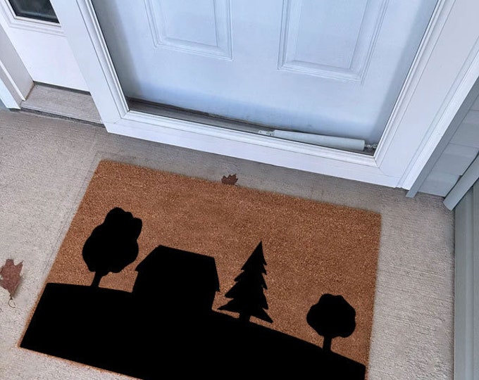 Landscape Doormat, Welcome Doormat, Custom Mat, Funny Doormat, Cute Rug, Funny Fandom, Personality Doormat, New House Doormat