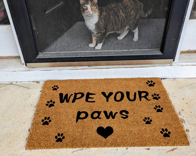 Wpe Your Paws Doormat, Welcome Doormat, Summer Doormat, Anchor Doormat, Lake House Doormat, Cute Doormat, Welcome Mat, Lake House Decor