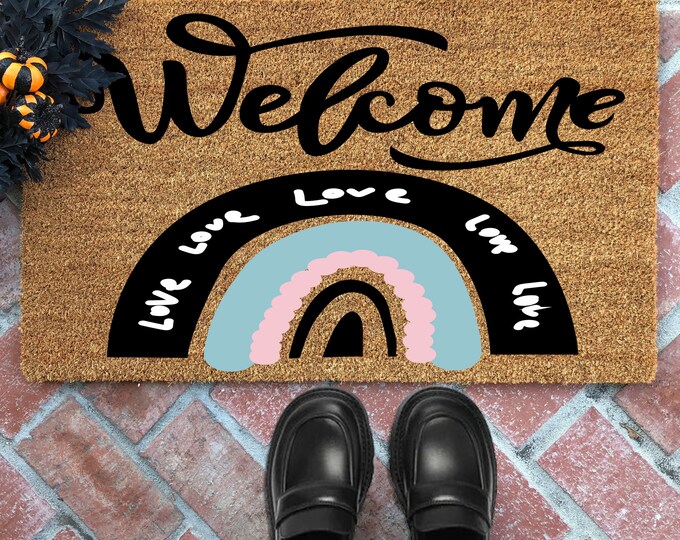 Welcome Doormat, Custom Name Doormat, Custom Door Mat For Front Door, Personalized Custom Doormat