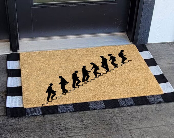 Rush Of People Doormat, Welcome Door Mat, Funny Doormat, Wedding Gift, Housewarming Gift, Home Doormat