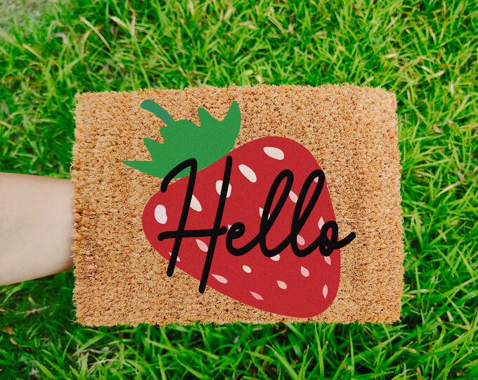Hello Doormat, Welcome Mat, Funny Door Mat, Funny Gift, Home Doormat, Housewarming, Closing Gift
