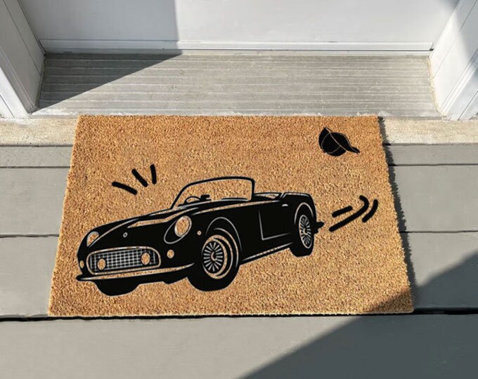Car Doormat, Welcome Doormat, Welcome Mat, Personalized Custom Doormat, Painted Doormat For Housewarming Gift