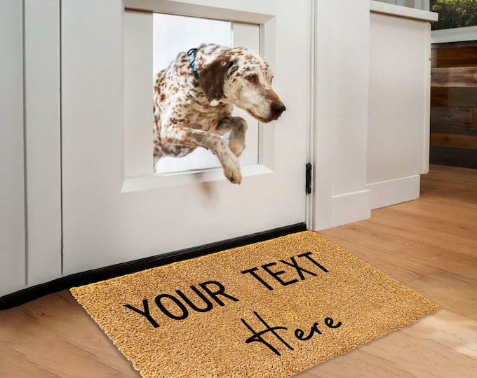 Your Text Here Doormat, Custom Welcome Mat, Custom Door Mat, Personalized Custom Doormat