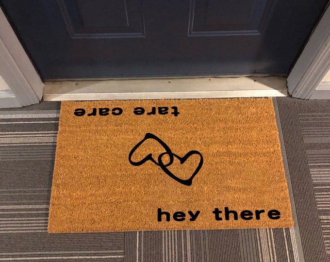 Hey There Tare Care Doormat, Funny Welome Door Mat, Custom Mat, Housewarming Gift,