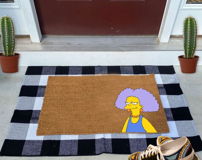 Cartoon Doormat, Funny Mother Doormat, Custom Door Mat For Front Door, Personalized Custom Doormat