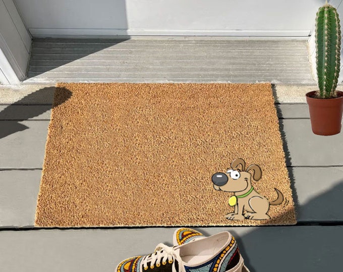 Cute Dog Doormat, Personality Doormat, Funny Doormat, Custom Doormat, Coir Doormat