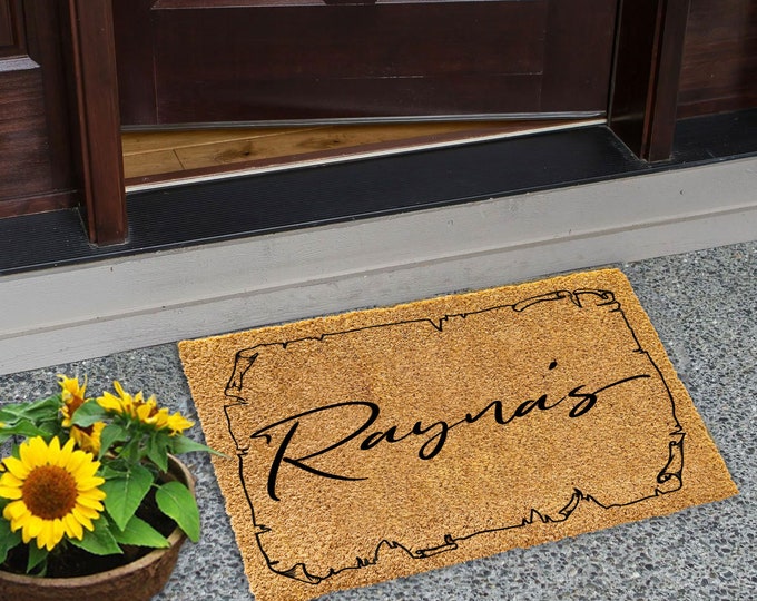 Custom Doormat, Last Name Doormat, Personalized Custom Doormat, Personalized Gift, Painted Doormat For Housewarming Gift