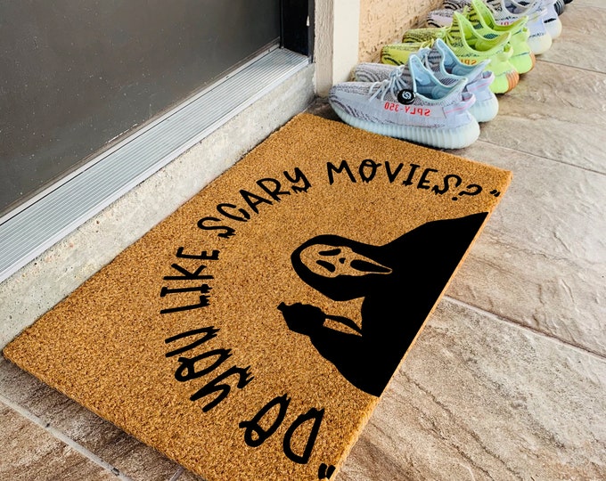 Do You Like Scary MoviesDoormat, Welcome Doormat, Made From Natural Coir