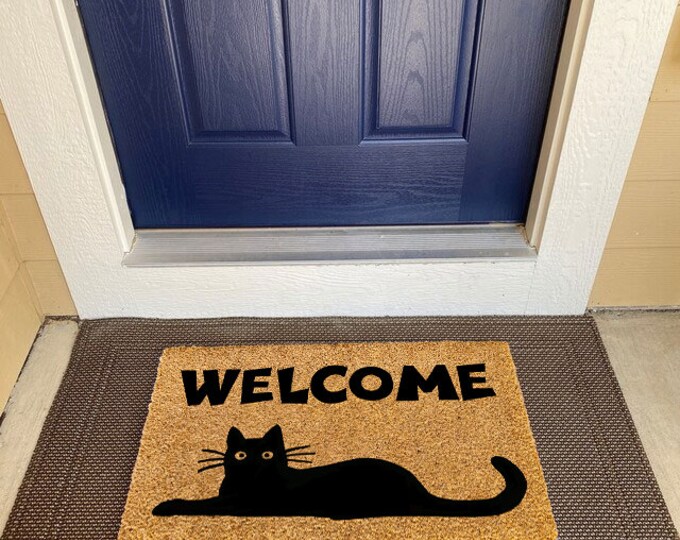Welcome Doormat, Welcome Mat, Personalized Custom Doormat, Personalized Gift, Painted Doormat For Housewarming Gift