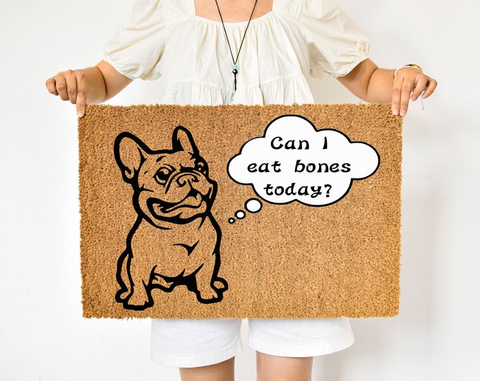 Can I Eat Bones Today? Doormat, Welcome Doormat, Funny Doormat, Welcome Mat, Custom Doormat