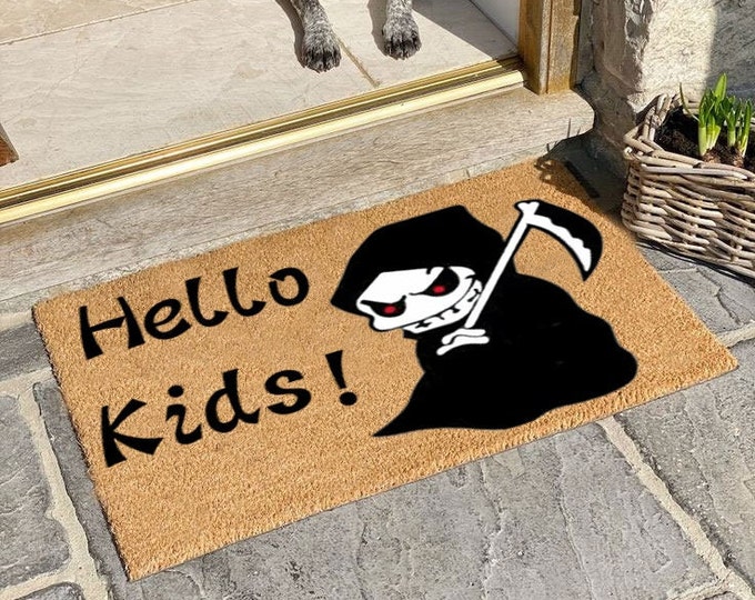 Hello Kids! Door Mat, Funny Doormat, Wedding Gift, Housewarming Gift, Home Doormat, Welcome Mat, Closing Gift