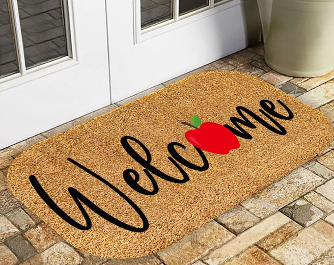 Welcome Doormat, Customized Grandparent Gift, Custom Door Mat For Front Door, Personalized Doormat, Coir Doormat