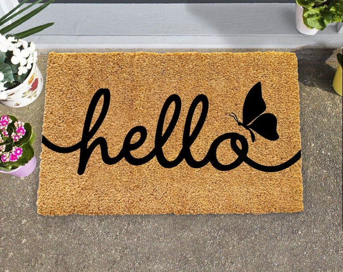 Hello Doormat, Small Doormat, Small Welcome Mat, Come In And Play Doormat, Mini Doormat, Skinny Doormat, Kids Doormat.