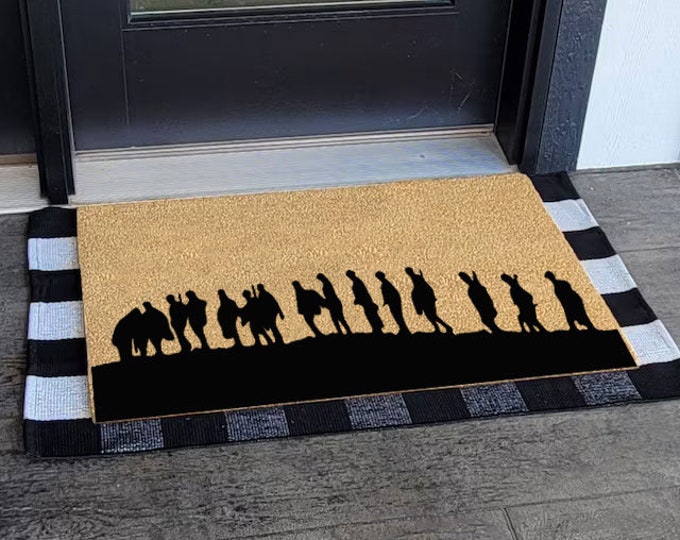 Walking In The Desert Doormat, Welcome Doormat, Personalized Custom Doormat, Personalized Gift, Painted Doormat For Housewarming Gift