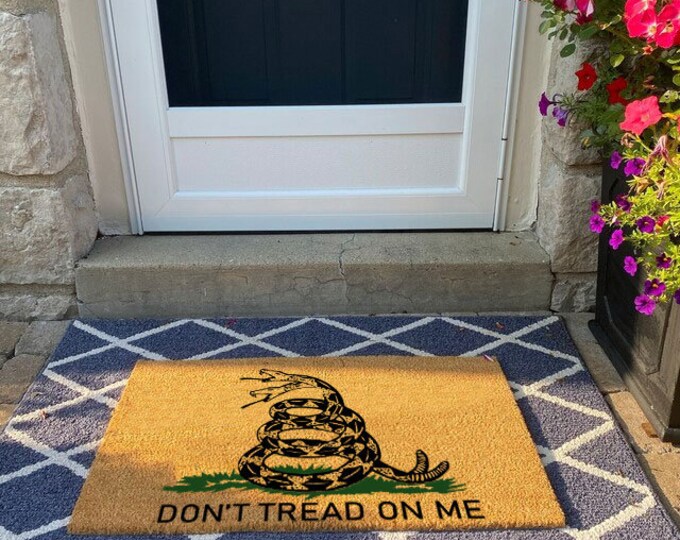 Don't Tread On Me Doormat, Custom Door Mat For Front Door, Personalized Custom Doormat, Personalized Gift