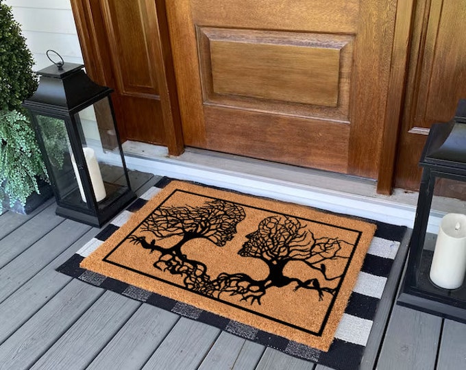 Custom Coir Door Mat For Front Door, Housewarming Gift Doormat, Personalized Custom Doormat, Painted Doormat For Housewarming Gift