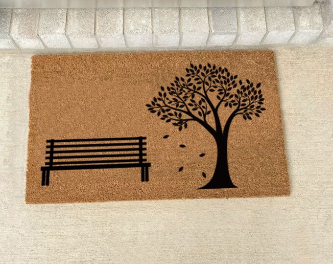 Natural Coir Mat, Housewarming Gift Doormat, Outdoor Doormat, Custom Coir Door Mat, Custom Doormat, Cute Doormat