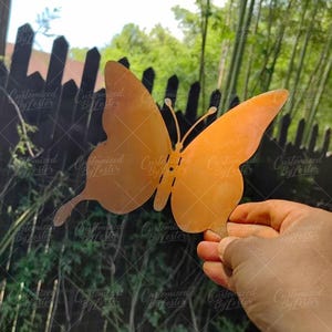 Rusty Metal Butterfly Wall Decor, Handmade Iron Insect Art, Steel Garden Wall Sculpture, Rustic Butterfly Wall Hanging, Garden Wall Accent