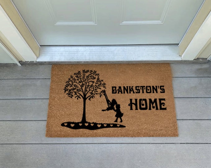 Custom Home Doormat, Cute Doormat, Housewarming Gift Doormat, Funny Doormat, Tree Of Life, Outdoor Doormat, Custom Coir Door Mat