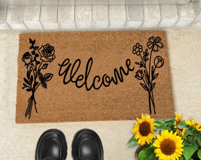 Welcome Doormat, Personalized Gift, Custom Door Mat For Front Door, Funny Doormat