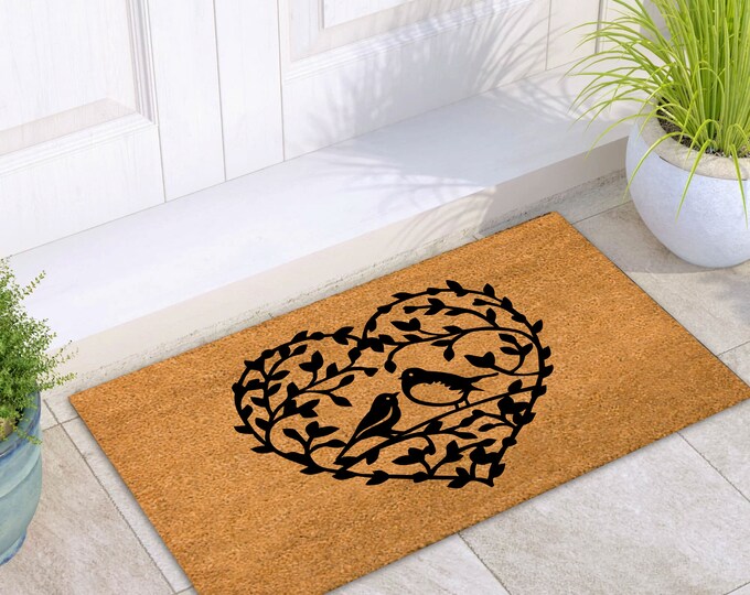 Home Of Love Doormat, Funny Doormat, Unique Birthday Present, Housewarming Mat, Welcome Door Mat, Customized Business Doormat