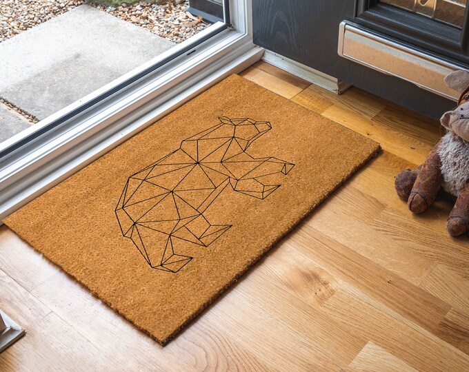 Big Bear Swamp, Funny Doormat, Personalized Gift, Custom Door Mat For Front Door, Painted Doormat For Housewarming Gift