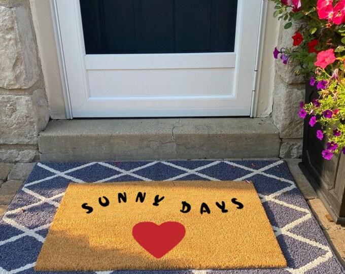 Sunny Day's Doormat, Funny Door Mat, Welcome Mat, Personalized Doormat, Custom Gift, Housewarming Gift, Funny Gifts