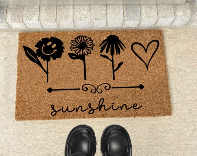 Sunshine Doormat, Welcome Doormat, Funny Doormat, Custom Door Mat For Front Door, Personalized Custom Doormat