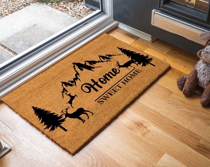 Home Sweet Home Doormat, Welcome Door Mat, Funny Doormat, Wedding Gift, Housewarming Gift, Home Doormat