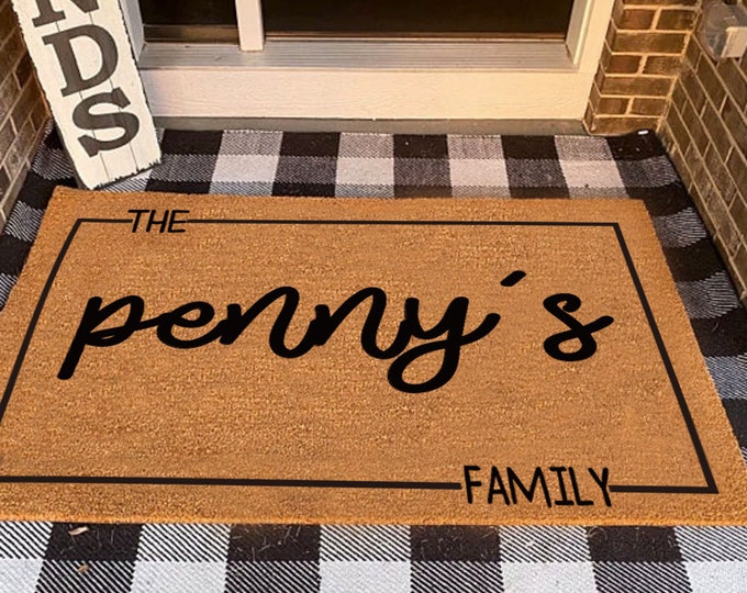 Housewarming Gift, Wedding Gift, Custom Doormat, Personalized Doormat, Welcome Doormat, Front Door Mat