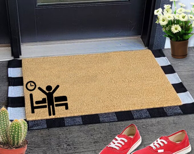 Good Afternoon Doormat, Welcome Mat, Personalized Custom Doormat, Painted Doormat For Housewarming Gift, Custom Door Mat For Front Door