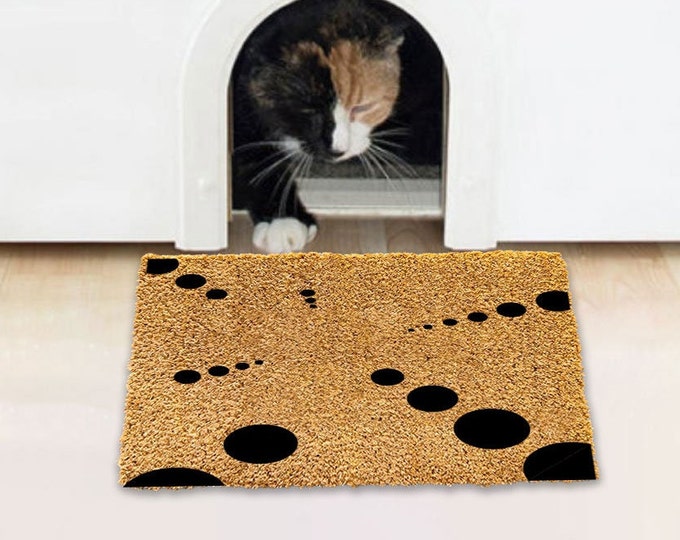 Visual Impact Ball Door Mat, Personalized Gift, Custom Door Mat For Front Door, Painted Doormat For Housewarming Gift
