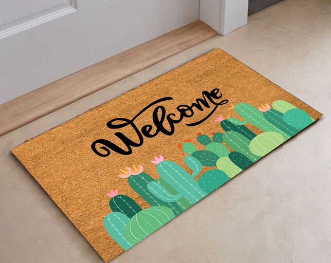 Welcome Doormat, Custom Shop Logo Mat, Personalized Gift, Custom Door Mat For Front Door, Personalized Home Decor