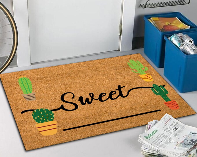 Sweet Mat, Custom Rectangular/Round/Square Custom Doormat, Personalized Home Decor, Unique Birthday Present