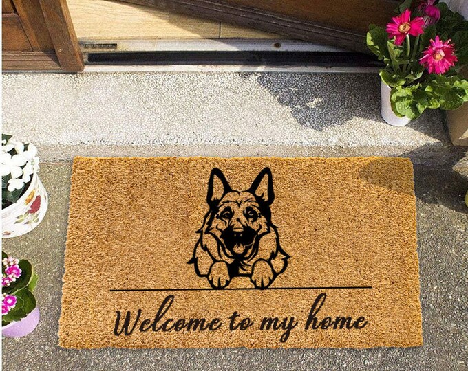 Welcome To My Home Doormat, Funny Doormat, Personalized Gift, Custom Door Mat For Front Door, Painted Doormat For Housewarming Gift