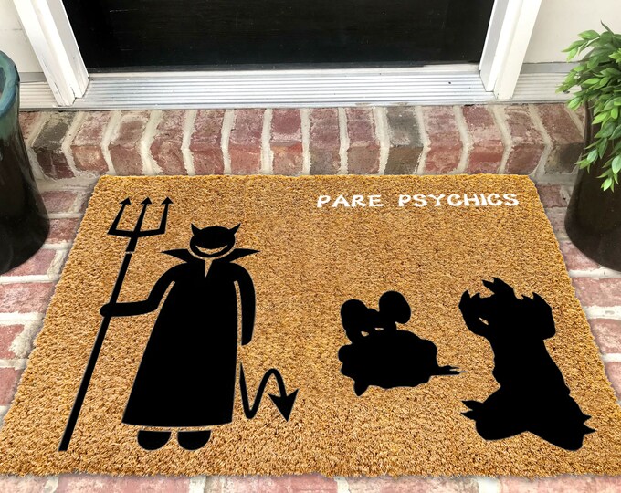 Rare Psychics Doormat, Custom Door Mat For Front Door, Personalized Custom Doormat, Painted Doormat For Housewarming Gift