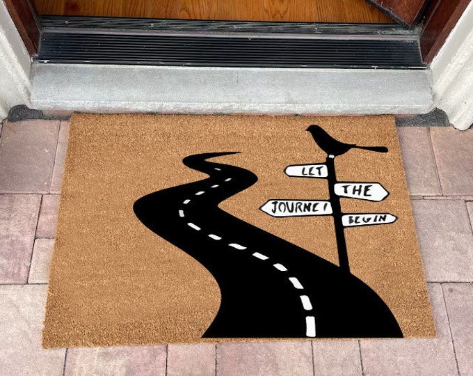 Road Sign Doormat, Custom Door Mat For Front Door, Personalized Custom Doormat
